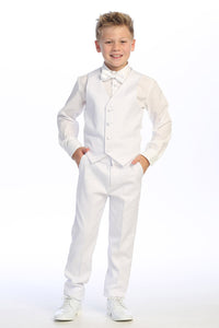 "Cornell" Kids White Tuxedo (5-Piece Set)