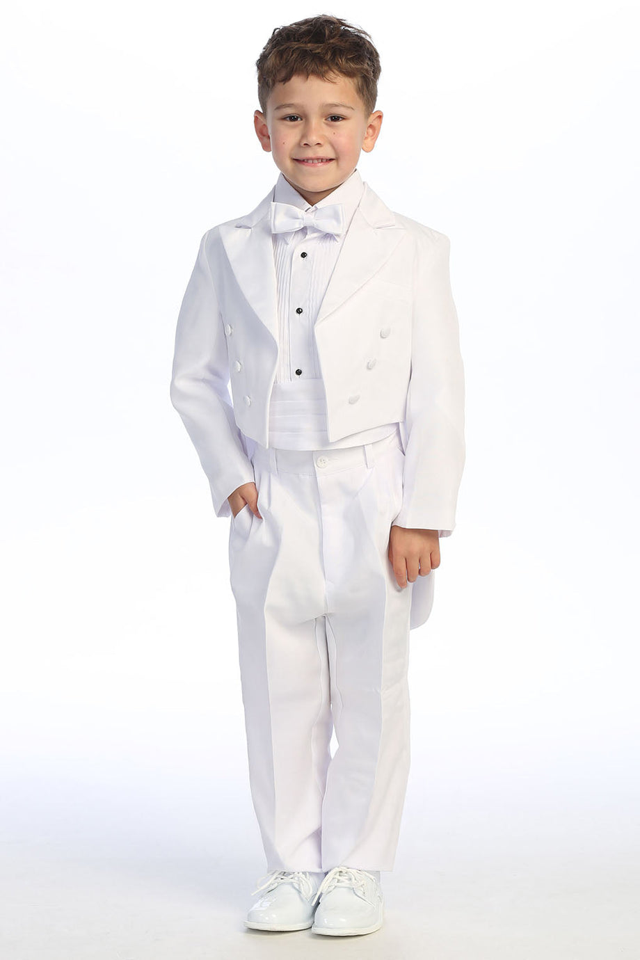 Tip Top "Oliver" Kids White Peak Tuxedo Tail (5-Piece Set)