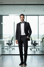 "Gaston" Black 2-Button Notch Tuxedo (2-Piece Set)