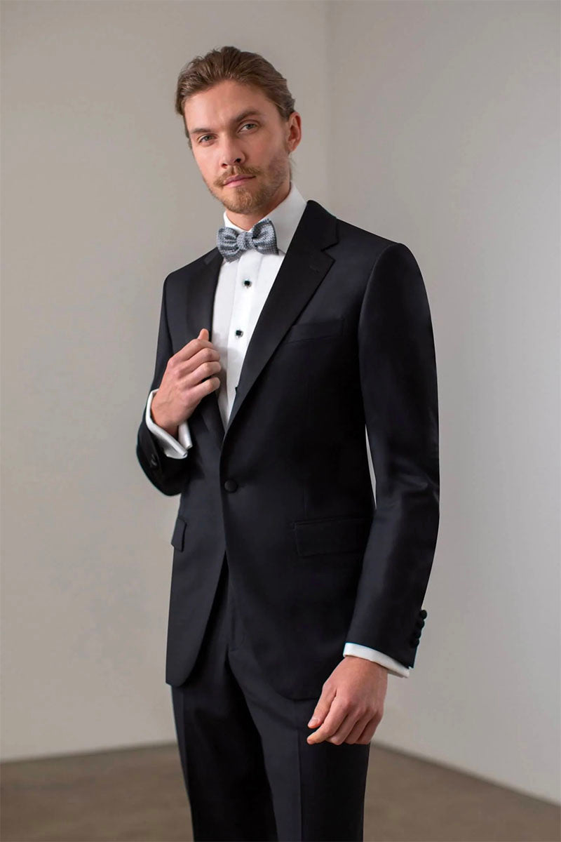 Trend "Trend" Black 1-Button Notch Tuxedo (2-Piece Set)