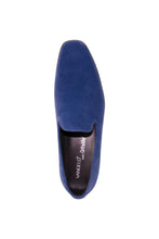 Vangelo "Chelsea" Blue Suede Tuxedo Shoes