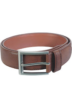 Vangelo Cognac Debossed Dress Belt