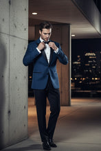 "Vermont" Indigo Blue Tuxedo Jacket (Separates)