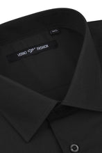 Verno Fashion "Icon" Black Laydown Cotton Blend Dress Shirt