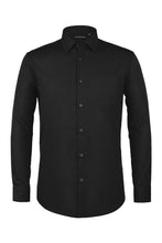 Verno Fashion "Icon" Black Laydown Cotton Blend Dress Shirt
