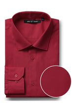 Verno Fashion "Icon" Brick Red Laydown Cotton Blend Dress Shirt