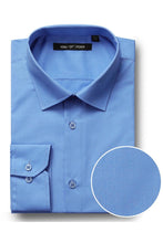 Verno Fashion "Icon" Light Blue Laydown Cotton Blend Dress Shirt