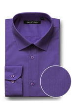 Verno Fashion "Icon" Lilac Laydown Cotton Blend Dress Shirt