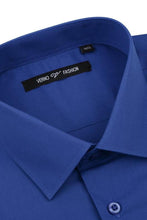 Verno Fashion "Icon" Royal Blue Laydown Cotton Blend Dress Shirt