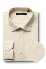 Verno Fashion "Icon" Taupe Laydown Cotton Blend Dress Shirt