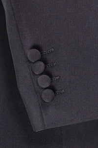 "Mandarin" Black 5-Button Suit (2-Piece Set)