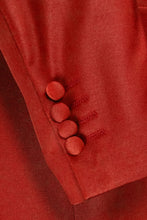 "Mandarin" Burgundy 5-Button Suit (2-Piece Set)