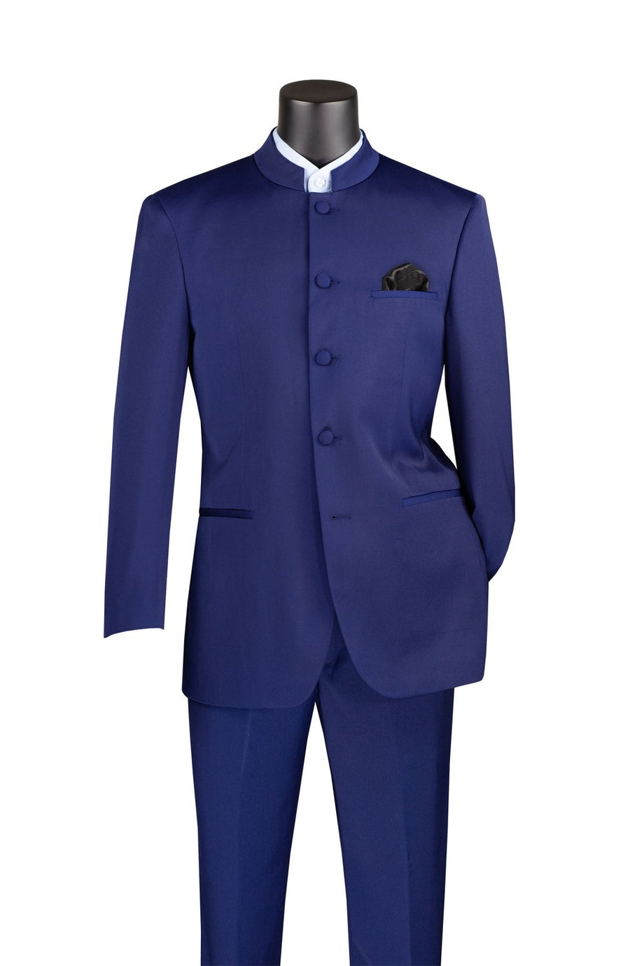 "Mandarin" Navy 5-Button Suit (2-Piece Set)