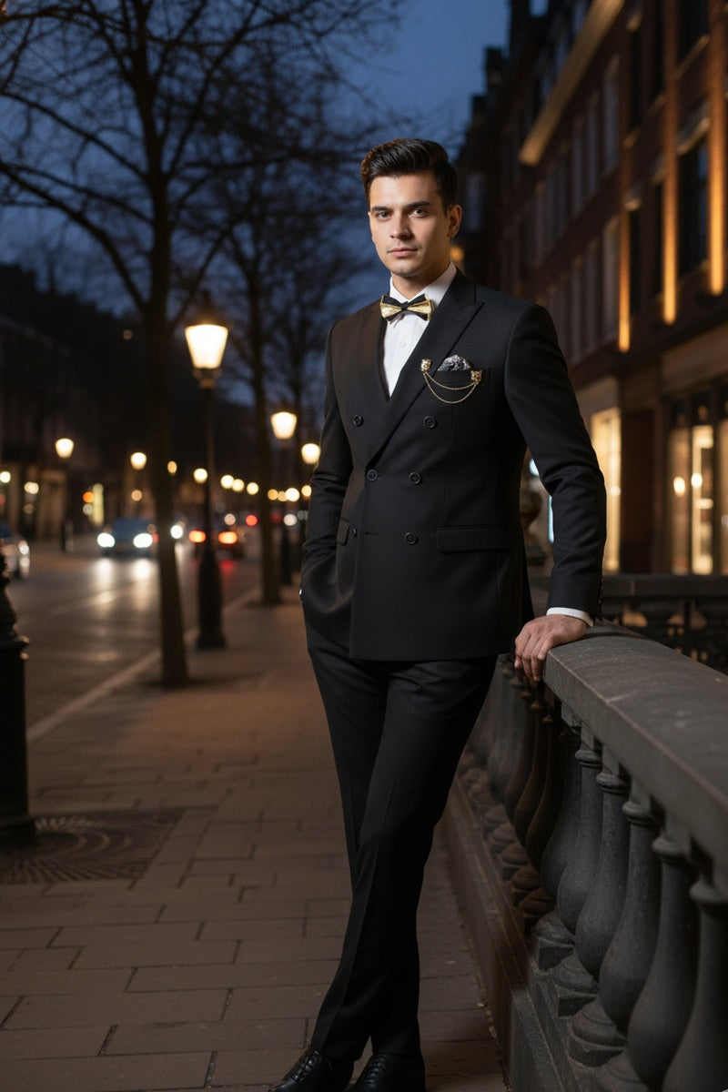 "Apex" Black Suit (2-Piece Set)