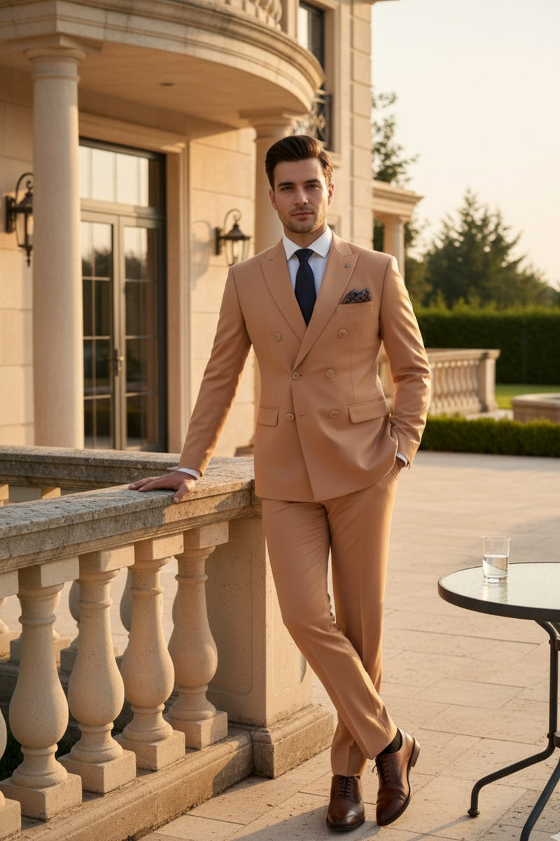 Vinci "Apex" Peach Suit (2-Piece Set)