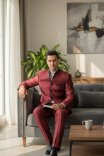 "Darius" Burgundy Tuxedo (2-Piece Set)