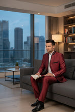 Vinci "Darius" Burgundy Tuxedo (2-Piece Set)