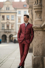 Vinci "Darius" Burgundy Tuxedo (2-Piece Set)