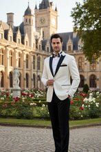 "Elegant" Ivory Tuxedo Jacket (Separates)