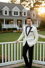 "Elegant" Ivory Tuxedo Jacket (Separates)