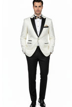 "Elegant" Ivory Tuxedo Jacket (Separates)