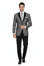 "Elegant" Silver Tuxedo Jacket (Separates)
