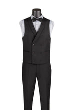 Vinci "Flare" Black 1-Button Peak Tuxedo (4-Piece Set)