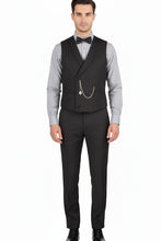 Vinci "Flare" Black 1-Button Peak Tuxedo (4-Piece Set)