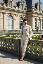 "Flare" Ecru 1-Button Peak Tuxedo (4-Piece Set)