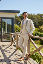 Vinci "Flare" Ecru 1-Button Peak Tuxedo (4-Piece Set)