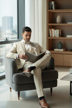 Vinci "Flare" Ecru 1-Button Peak Tuxedo (4-Piece Set)