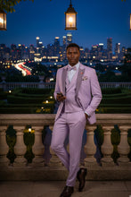 "Flare" Lavender 1-Button Peak Tuxedo (4-Piece Set)
