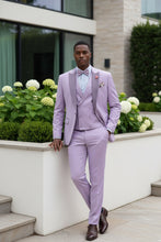 "Flare" Lavender 1-Button Peak Tuxedo (4-Piece Set)