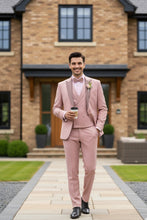 "Flare" Mauve 1-Button Peak Tuxedo (4-Piece Set)