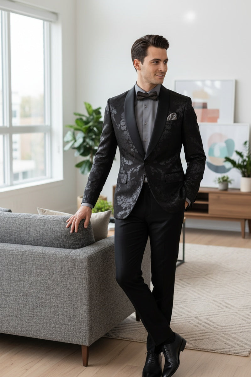"Fusion" Black Tuxedo Jacket (Separates)