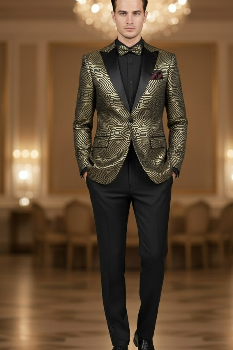 gold tuxedo dress Suit to Match Gold Prom Dress