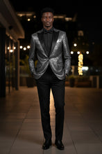 "Giza Glamour" Silver Tuxedo Jacket (Separates)