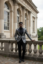 "Giza Glamour" Silver Tuxedo Jacket (Separates)