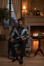 "Giza Glamour" Silver Tuxedo Jacket (Separates)