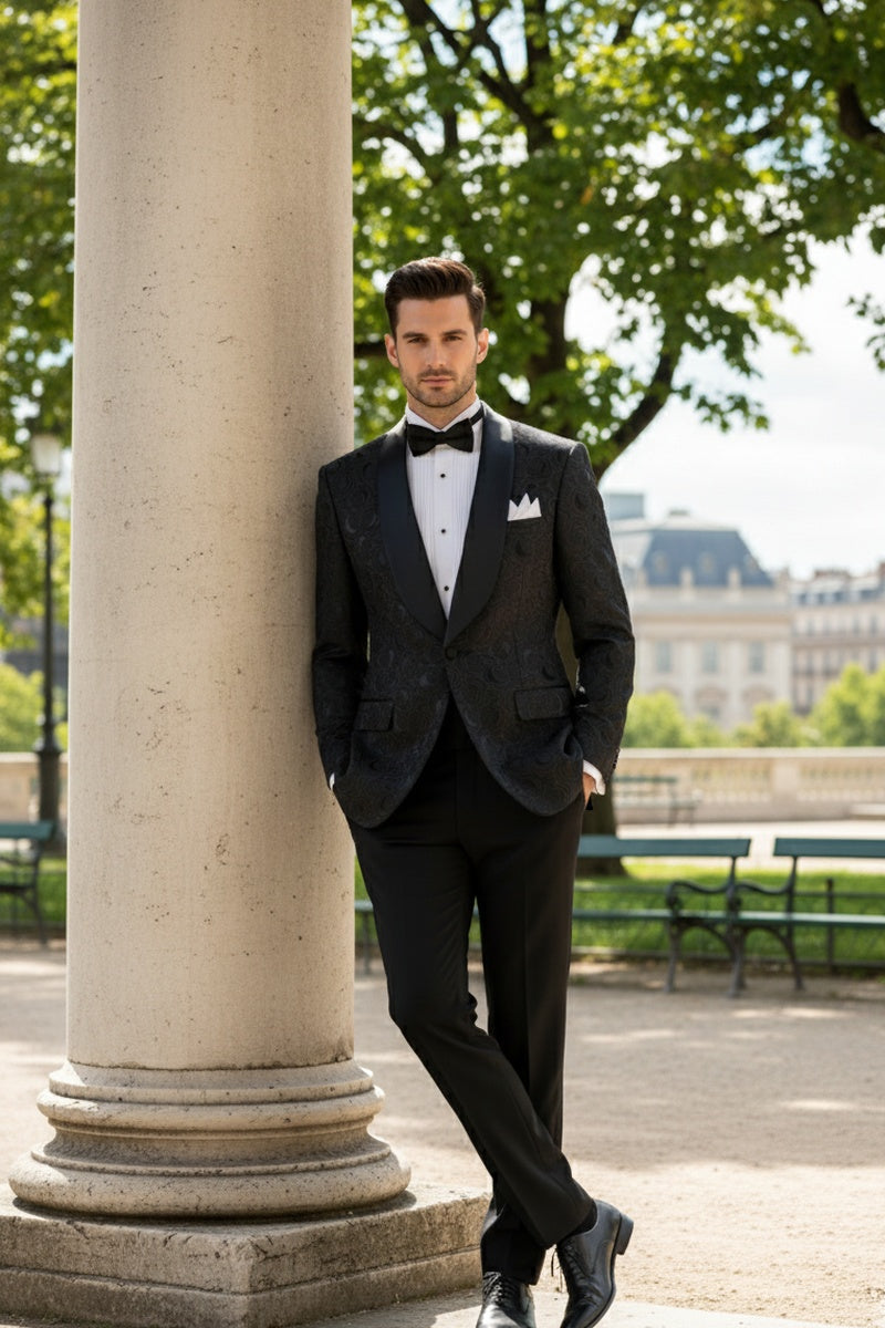 Vinci "Impressions" Black Tuxedo Jacket (Separates)