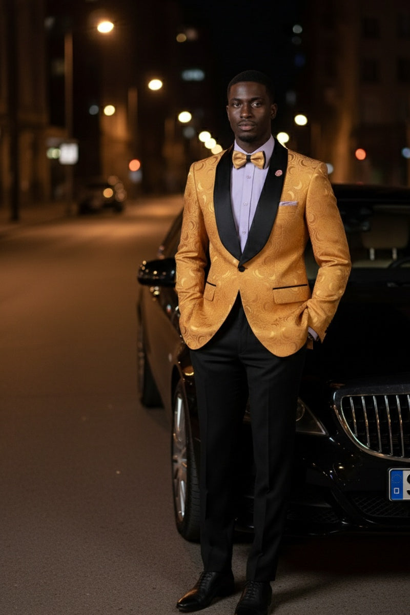 "Impressions" Gold Tuxedo Jacket (Separates)