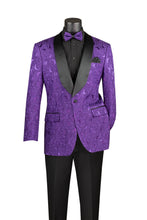 Vinci "Impressions" Purple Tuxedo Jacket (Separates)