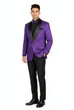 Vinci "Impressions" Purple Tuxedo Jacket (Separates)