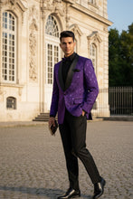 Vinci "Impressions" Purple Tuxedo Jacket (Separates)