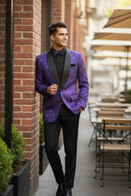 Vinci "Impressions" Purple Tuxedo Jacket (Separates)