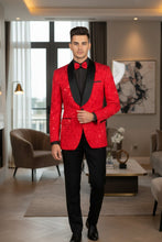 Vinci "Impressions" Red Tuxedo Jacket (Separates)