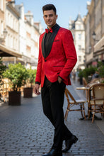 Vinci "Impressions" Red Tuxedo Jacket (Separates)