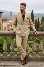 Vinci "Kingsley" Beige Double-Breasted Tuxedo (2-Piece Set)