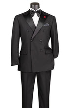 Vinci "Kingsley" Black Double-Breasted Tuxedo (2-Piece Set)