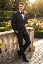 Vinci "Kingsley" Black Double-Breasted Tuxedo (2-Piece Set)